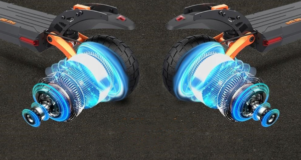 KuKirin G2 Pro (2025) su 1000 W galia ir 48 V 15 Ah baterija.