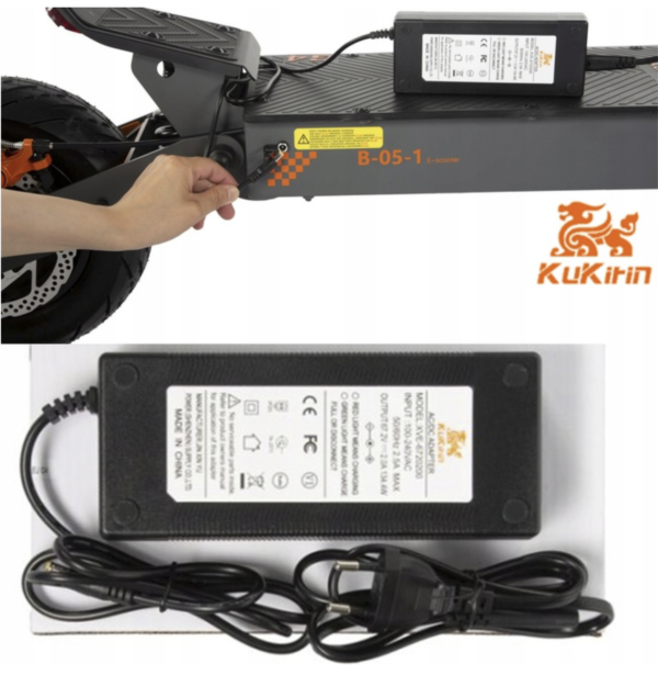 Originalus Kukirin G4 pakrovėjas įkroviklis 67.2V 2.0A Originalus Kukirin G4 pakrovėjas įkroviklis 67.2V 2.0A