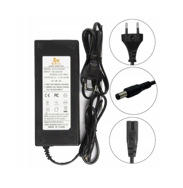 Originalus Kukirin G4 pakrovėjas įkroviklis 67.2V 2.0A Originalus Kukirin G4 pakrovėjas įkroviklis 67.2V 2.0A